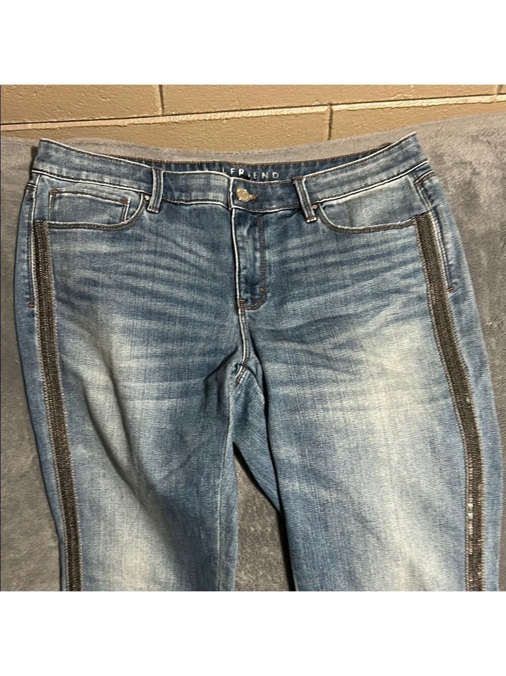 White House Black Market Women’s Girlfriend Jeans with Embellishments